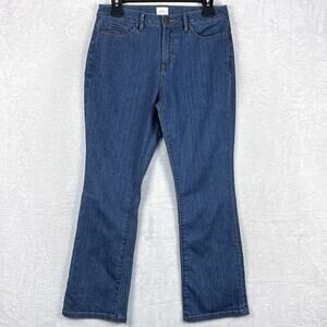 Ann Mashburn Jeans Womens 28 Blue Crop Flare Stretch Preppy Classic Western USA